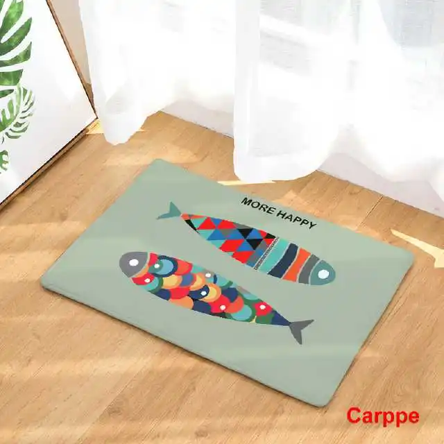 2287-1 CAMMITEVER мультфильм ковер с изображением рыбок гостиная подкладка для кофейного столика Коврик для прихожей Противоскользящий коврик для ванной комнаты - Цвет: 2287-1