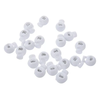 

Lanyard Luggage Backpack Toggle Stop Barrel Cord Locks Ends 20 Pcs