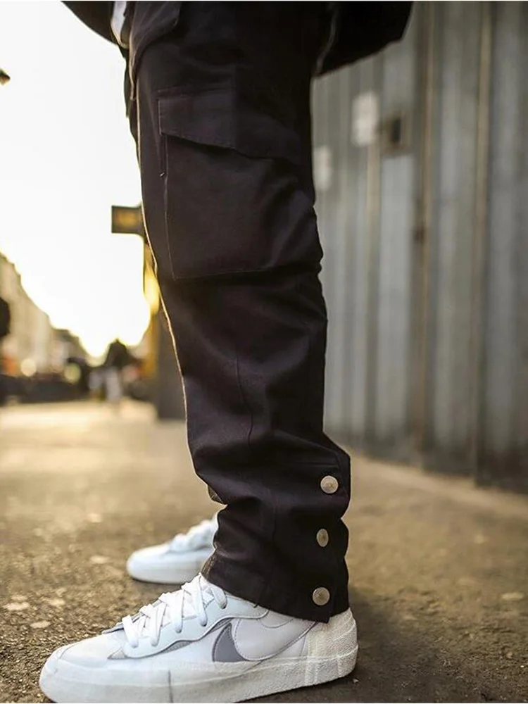 cargo jeans for men 2021 Fashion Men's Spring And Autumn Street Trend High-Quality Multi-Pocket Loose Track Pants Outdoor Jogging Hip-Hop Overalls khaki cargo pants