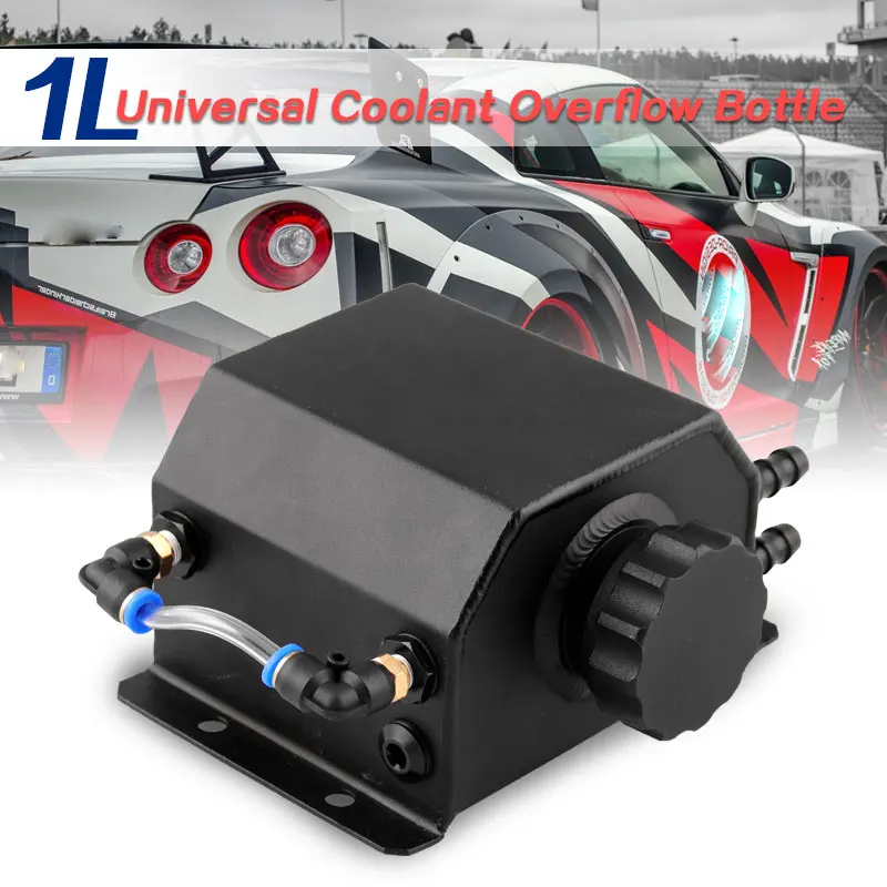 

Coolant Tank 1L Oil Catch Can Reservoir Tank Coolant Overflow Oil Tank Fuel Tank Aluminum Universal