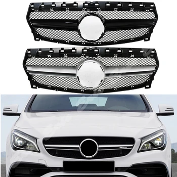 

Front Racing Bumper Grille Upper Grill Billet Cover For Mercedes Benz W117 CLA Class 2017 2018 2019