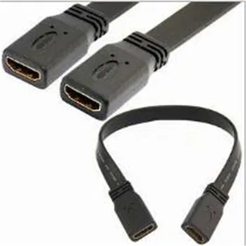 

1FT Flat Slim High Speed HDMI Extension Cable A Femaleto A Female Cord Connect HDMI HD Cable for Extension