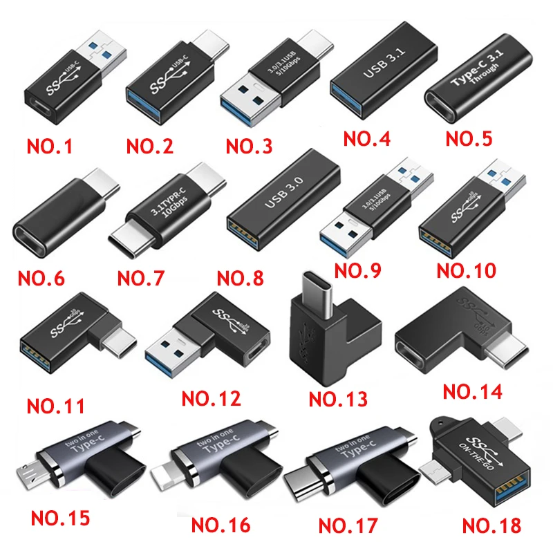 90-градусный Переходник USB 3.1 Type C мама в A B адаптер Папа-мама OTG usb 3 0 | Обустройство