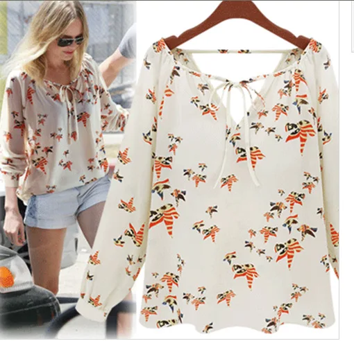 

GUMNHU Women Long Sleeve Loose Shirts Shirt OL Clothes Plain V-neck Casual Button Blouse Office Lady Summer Chiffon Shirts