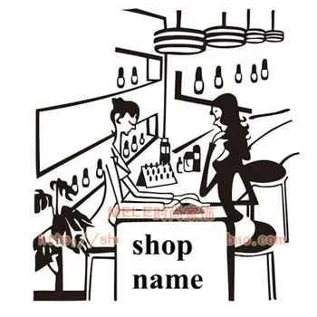 

Nail Art Salon Sticker Make Up Spa Decal Beauty Posters Vinyl Wall Decals Decor Mural Nail Beauty Salon Wall Decal