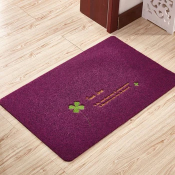 

Solid Color Four-leaf Clover Entrance Door Bedroom Door Kitchen Hall Bathroom Absorbent Floor Mat anti-slip Mat