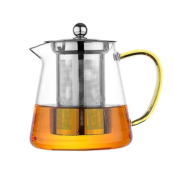 

Colorful Heat-resistant glass Teapot 550ml With filter,tea pot Can be heated directly on fire Strainer Heat Coffee Pot Kettle