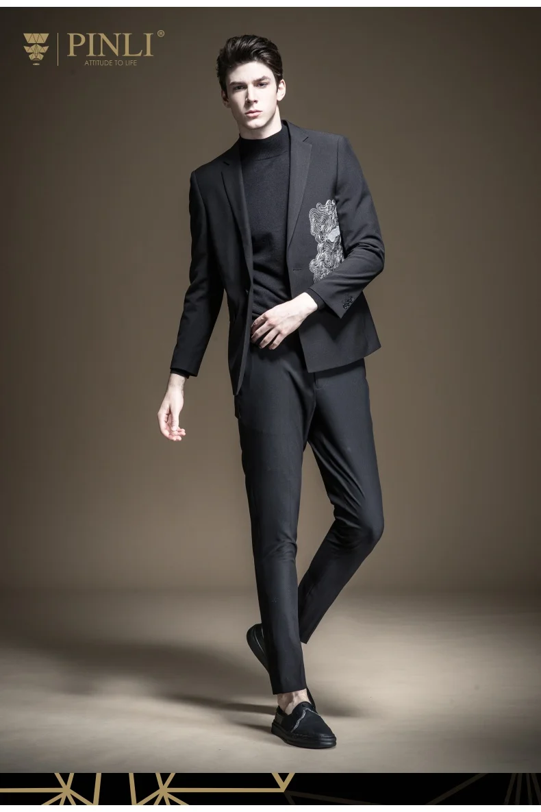 Блейзер, Hombre, обычный, полный, Blaser Masculino Pinli, осень,, мужской, украшенный, с вышивкой, костюм для отдыха, пиджак, B193306228