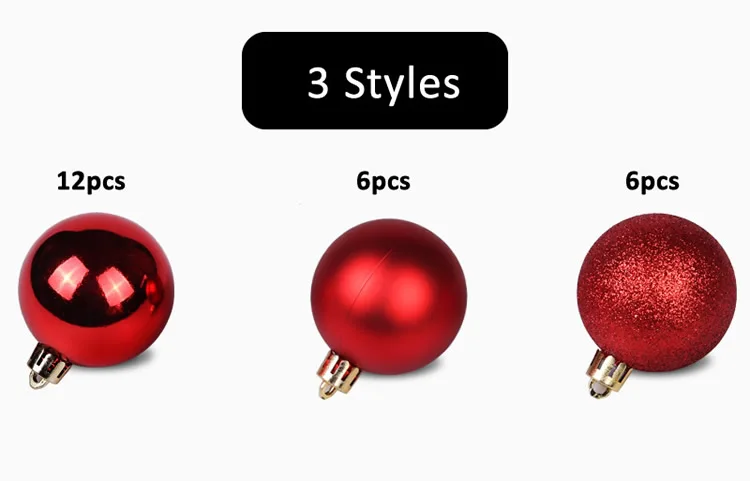 24 шт./лот, цвет 6 см/2,4 дюйма, украшение для рождественской елки, шар, украшения, блестящий шар для украшения дома, украшение для бара и вечеринки