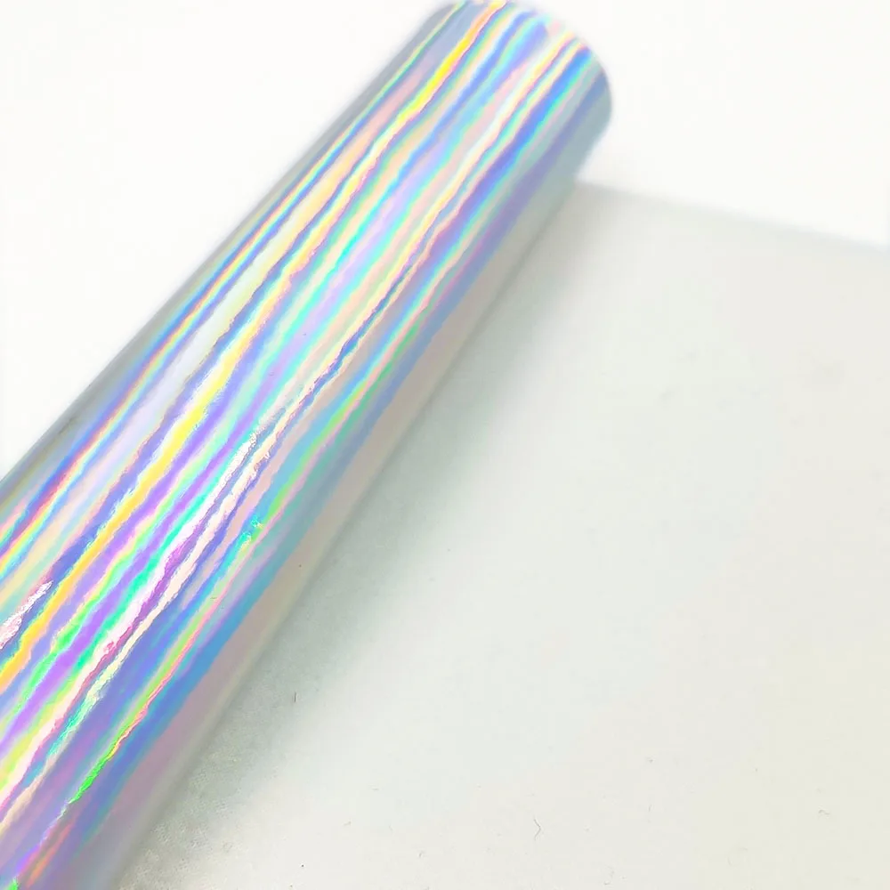 Hologram Iridescent Rainbow Mirrored Faux PU Leather Synthetic Laser Leatherette Fabric Craft Cloth DIY Bows Making Earring