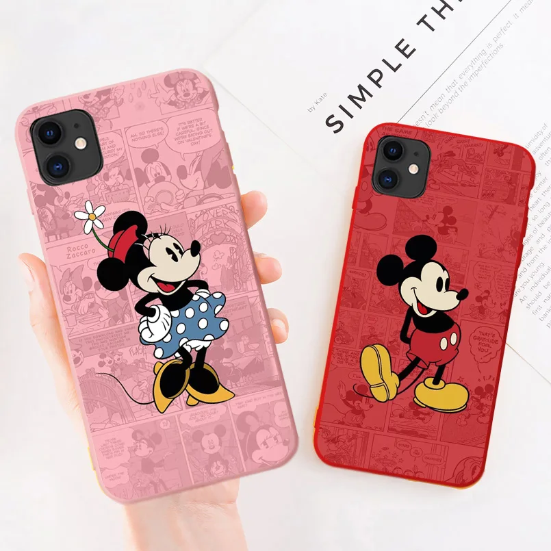 

Soft Silicone Cartoon bow mouse Daisy duck Comic phone case for iphone 8 8plus X XS XR MAX 6 6S 7 7plus 11 Pro max cover coque