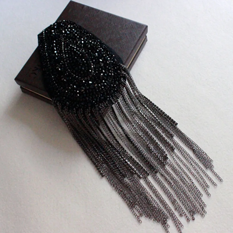 Clothing Epaulettes Accessories Patch Metal Diamond Tassels Epaulet Dress Apparel