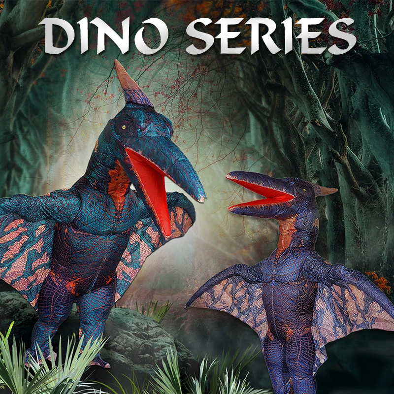 Inflatable Costume Adult Pterosa Dinosaur Inflatable Costume Halloween Cosplay Pterosaur Spinosaurus Disfraz Trex Dragon Velociraptor