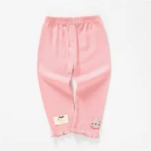 Детская одежда, детские леггинсы, тонкая верхняя одежда на весну и осень, брюки из чистого хлопка для маленьких девочек 0-1-3 лет