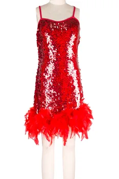 

2018 Special Offer Sale Girls Tango Dress Latin Dress Adult Latin Dance Costumes Fringed Skirts Exercise Oblique Game Show Suit