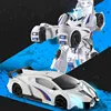 Intelligent RC Combined Deformation Robot 2.4G Singing And Dancing Colorful Sound And Light Electric Remote Control Car Kids Toy 2