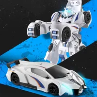 Intelligent RC Combined Deformation Robot 2.4G Singing And Dancing Colorful Sound And Light Electric Remote Control Car Kids Toy 2