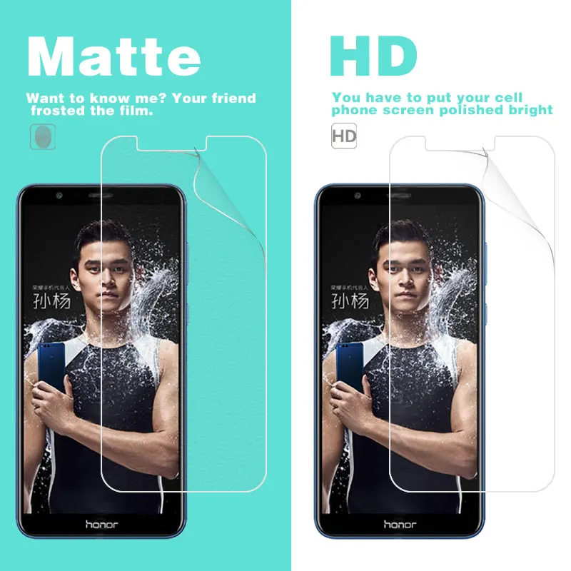 Clear Glossy HD Film For Huawei Bee Y541 Enjoy 5 5S 6 6s 7 7S 7X 8 8E 9 G Play Mini Plus Matte Anti-glare Cover + Cloth | Мобильные