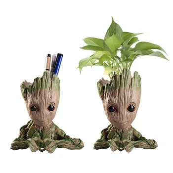 

Baby Groot Flowerpot Flower Pot Planter Figurines Tree Man Cute Model Pen Pot Accessories Garden Planter Flower Pot Kids Gift