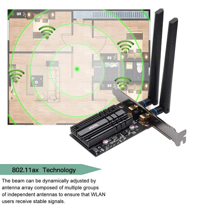 Wi Fi 6 адаптер для ПК Intel AX200 карта Bluetooth 5 1 3000 Мбит/с 802.11AX 2 4G/5G беспроводная антенна PCI