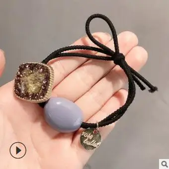4 100 шт/партия DIY Простые многополимерные ослепительные сверла обручи для волос с кристаллами эластичность Резиновая лента Инструменты для укладки волос аксессуары HA1315 - Цвет: 4