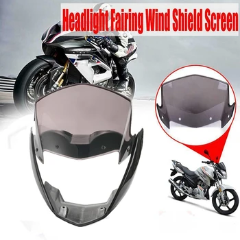 

Motorcycle Headlight Fairing Windshield Sn Transparent Brown Protector Frame for Yamaha YBR 125 2014-2017