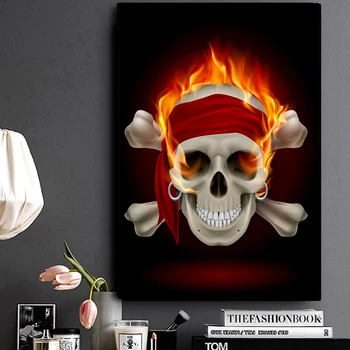 

Miaodu Flame Bones Skull 5D DIY Diamond Painting Mosaic Embroidery Diamond Painting Cross Stitch Embroidery Crafts Paintings