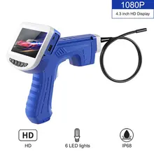 Портативный промышленный эндоскоп 4,3 дюймов Hd камера для ремонта автомобилей промышленный детектор трубопровода 2 миллиона пикселей распродажа