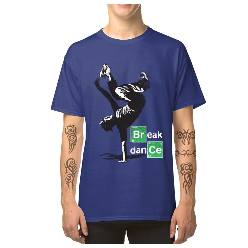 Break_dance_1640 All Cotton T-Shirt for Men Short Sleeve Tops Shirt Prevalent Summer/Autumn O Neck Tops T Shirt Casual Break_dance_1640 blue