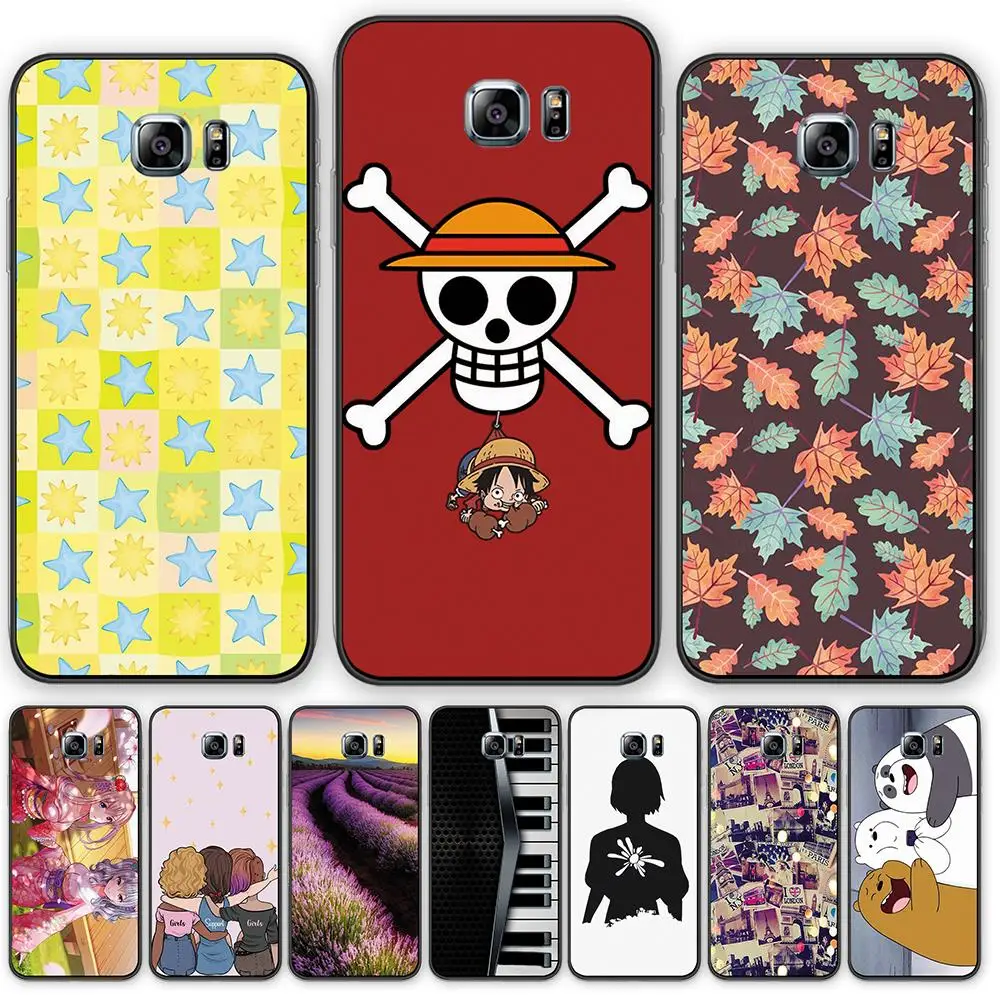 

Flower Grass Cover Silicone TPU Phone Case For Samsung J710 A30 Cartoon Fruit Animal soft back Phone Case For Galaxy Note5 S10E
