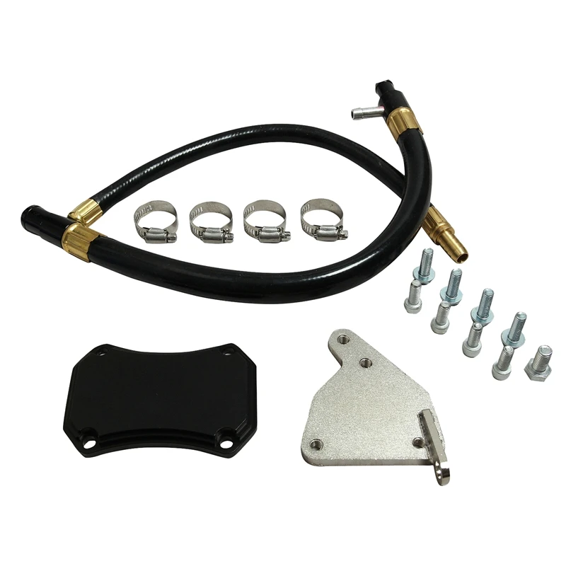 

For GMC Chevy 6.6L Duramax LML D-Iesel 11-15 EGR Valve Cooler Delete Kit Black