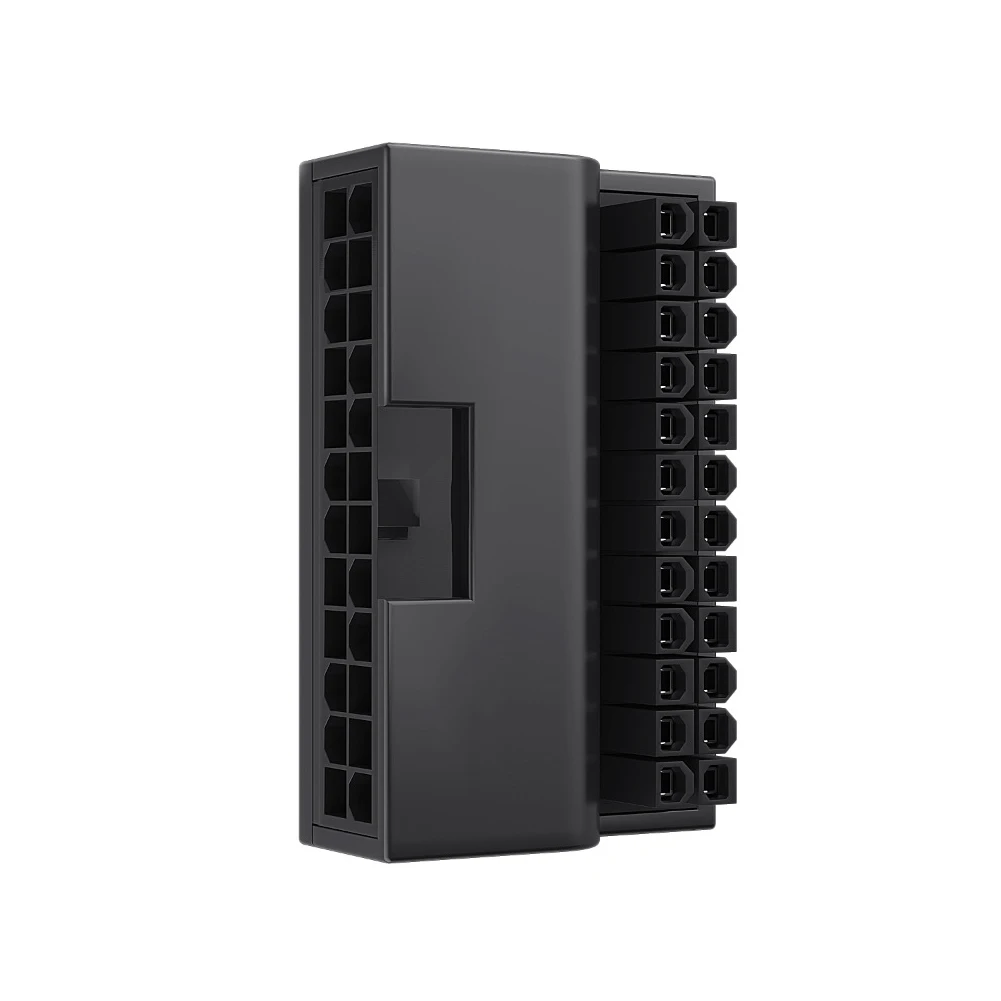 ATX 24 Pin to 90 Degree Power Plug Adapter for Desktop PC Motherboard - Cable Connectors, Modular Design Description Image.This Product Can Be Found With The Tag Names Computer Cables Connecting, Computer Peripherals, PC Hardware Cables Adapters, Power plug