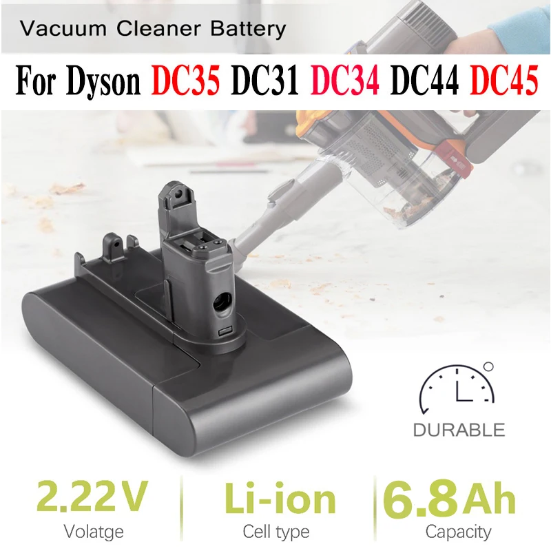 Литий-ионный пылесос 22 2 в 6800 мАч перезаряжаемая сменная батарея для Dyson Type B DC31 DC34