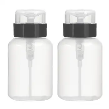 

2pcs Pumping Bottle Easy Lockable Simple Convenient Storage Bottle Dispenser Press Bottle for Trip Daily Use Travel