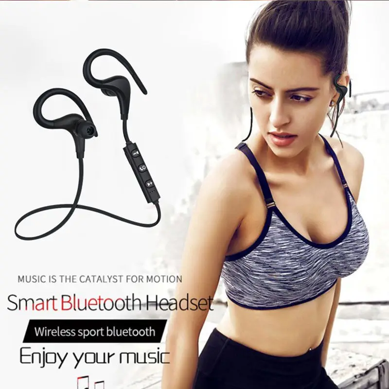 Bluetooth наушники, Спортивные Беспроводные наушники, bluetooth-гарнитура с защитой от пота, басовые наушники с микрофоном для телефона, Iphone, Xiaomi