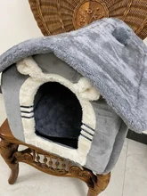 Bed-Mat Basket Kennel Sofa Dog-House Cat-Nest Puppy Cave Foldable Small Chihuahua Pet-Products