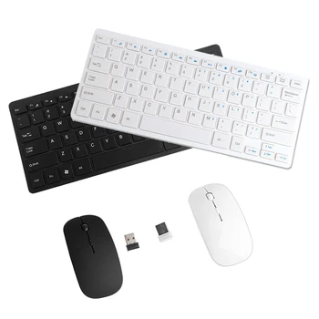 

Wireless 2.4GHz Mini Keyboard Ultra-Thin Mouse Combo Set For Desktops Laptops Drop Shipping