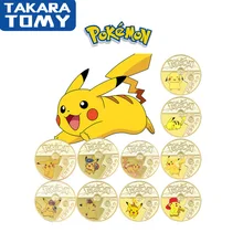 Pièce commémorative en métal Kawaii, jeu d'animation Pokemon Pikachu, jouet dessin animé japonais, cadeau d'anniversaire, nouveau
