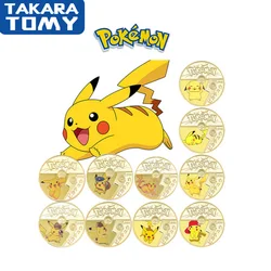 Pièce commémorative en métal Kawaii, jeu d'animation Pokemon Pikachu, jouet dessin animé japonais, cadeau d'anniversaire, nouveau 