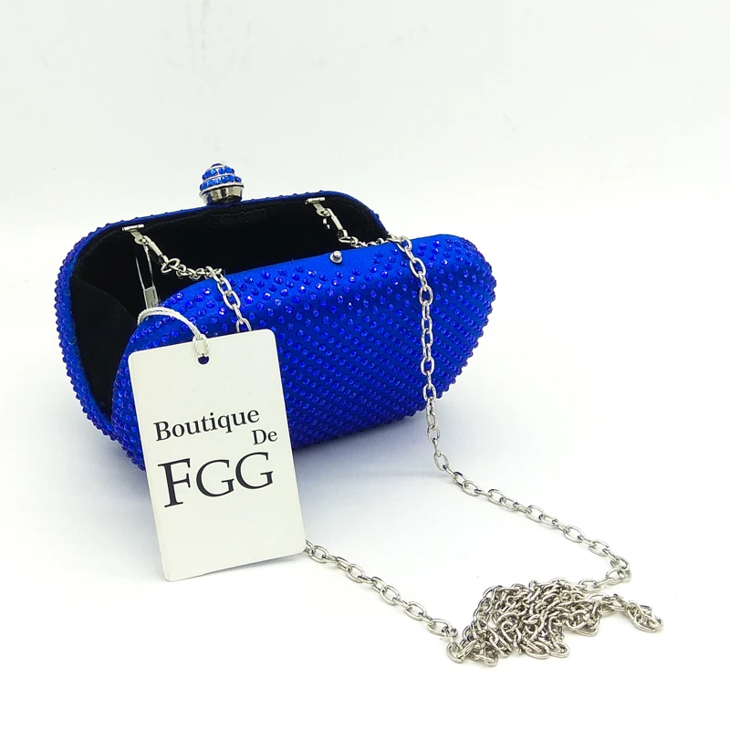 Женский Вечерний Клатч Boutique De FGG ярко синий клатч со стразами сумочка для свадьбы