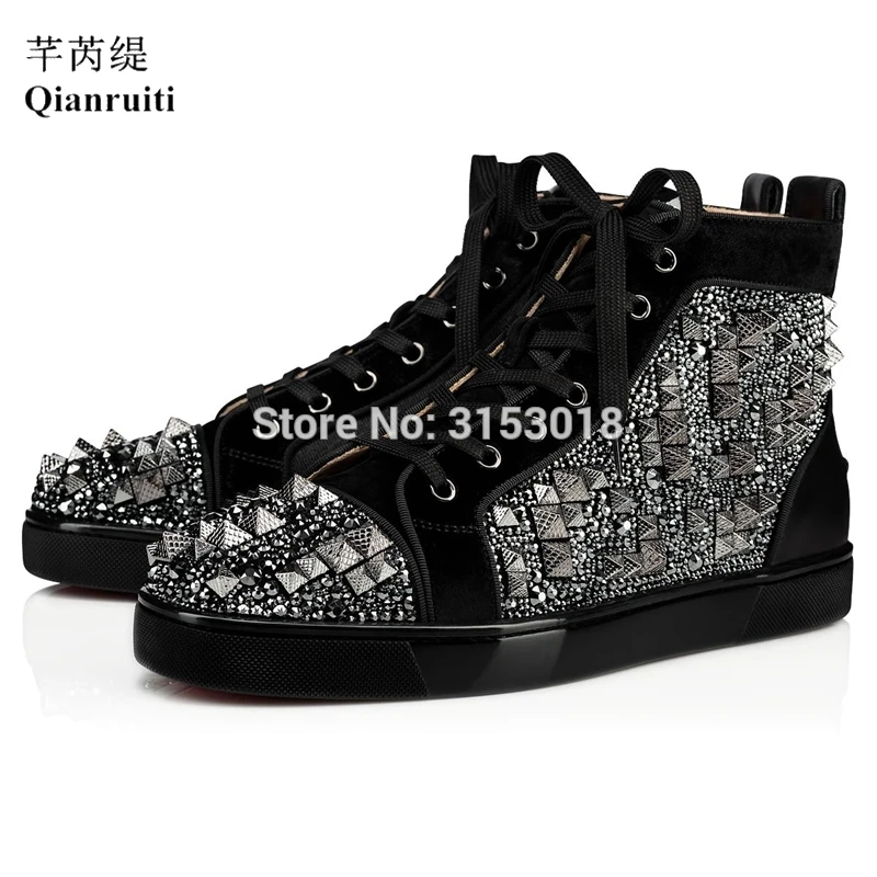 

2019 New Sequined Coloth Rivet Male Casual Shoes Breathable Comfortable lace-up Sneakers Men Classic Shoes