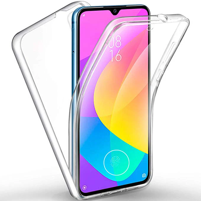 360 Degree Silicone Clear Cover For XiaoMi 9 Lite Mi9 Mi 9lite Fashion Case 2 in 1 Hard PC Back + Soft TPU Front |