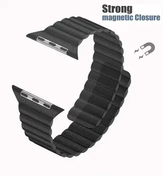 

Leather Loop Adjustable Magnetic band For Apple Watch 38mm 40mm 42mm 44mm Strap For iwatch series 5 4 3 2 1 Wrist Bracelet