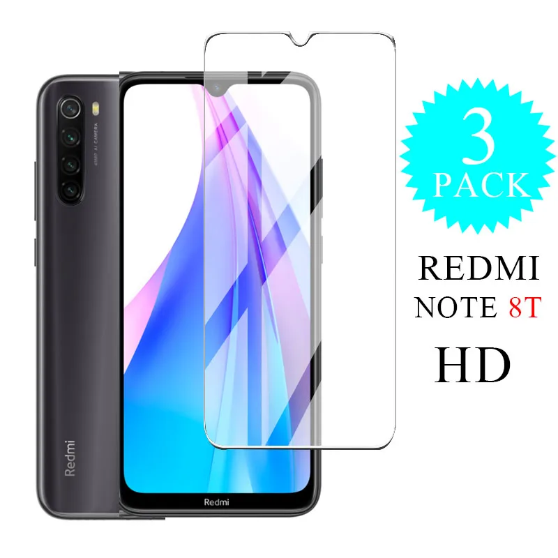 3PCS HD 3 шт. закаленное стекло для Xiaomi Redmi Note 8t Защитная пленка для экрана Redmi Note8t Note8 T Note 8t 6,3 дюймов защитная пленка - Color: 3PCS HD