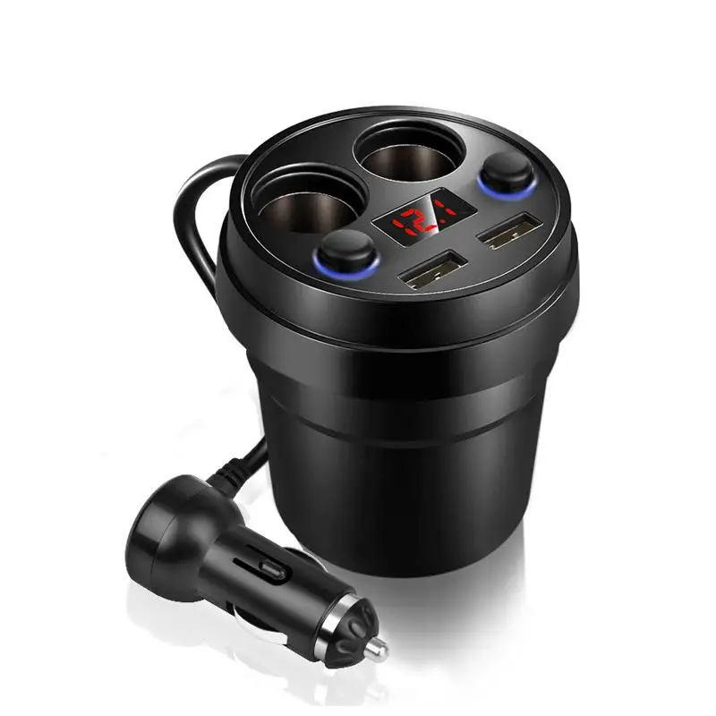 AOZBZ многофункциональный 2 usb порта автомобильное зарядное устройство 3.1A 2-гнездо прикуривателя сплиттер для телефонов gps Автомобильный адаптер питания