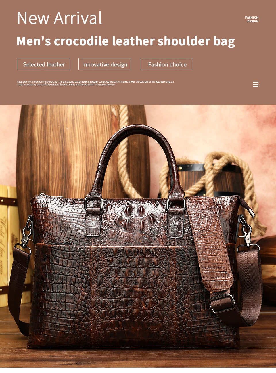 MVA мужской кожаный портфель, мужская сумка из крокодиловой кожи, кожаная сумка для ноутбука, мужские 14 дюймовые Офисные Сумки 8854