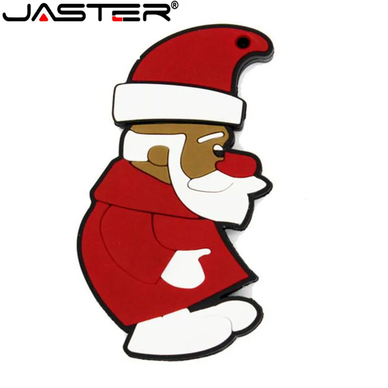 JASTER мультяшный usb кабель с Санта Клаусом флеш накопитель Usb2.0 4 ГБ 8 16 32 64