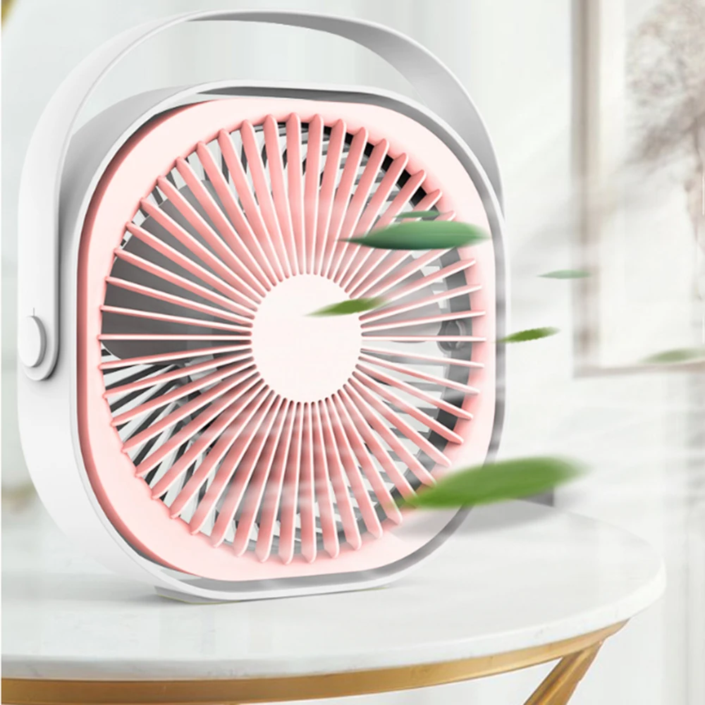 New 6 Inch USB Desktop Fashion Mini Charging Fan Handheld Portable 360 Rotation Adjustable Angle for Office Household Traveling | Дом и сад