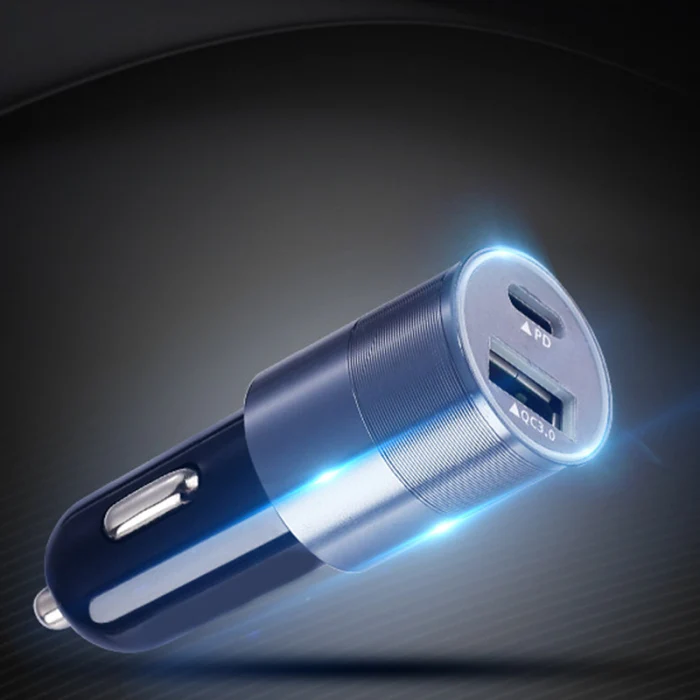 Быстрая, USB Автомобильное зарядное устройство с быстрой зарядкой прикуривателя VDX99