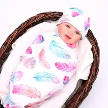 2 шт./компл. для маленьких детей с мультяшным принтом шляпа Пеленальное Одеяло завернутый младенцев Одеяло Шапки новорожденных подарка на празднование в честь будущего рождения Подставки для фотографий H7EB